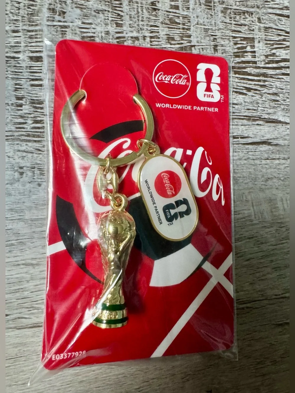 Coca-Cola FIFA World Cup Trophy Tour 2026. This Coca-Cola souvenir keychain,